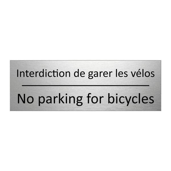 Interdiction de garer les vélos /.../ - No parking for bicycles