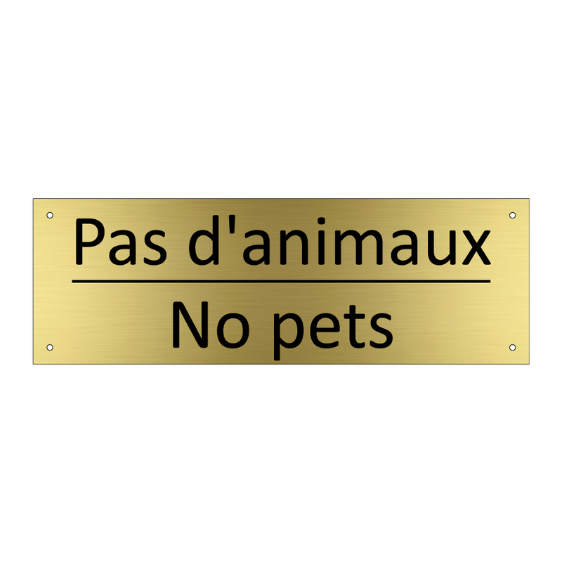 Pas d'animaux - No pets
