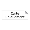 Carte uniquement