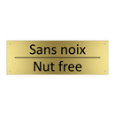 Sans noix - Nut free