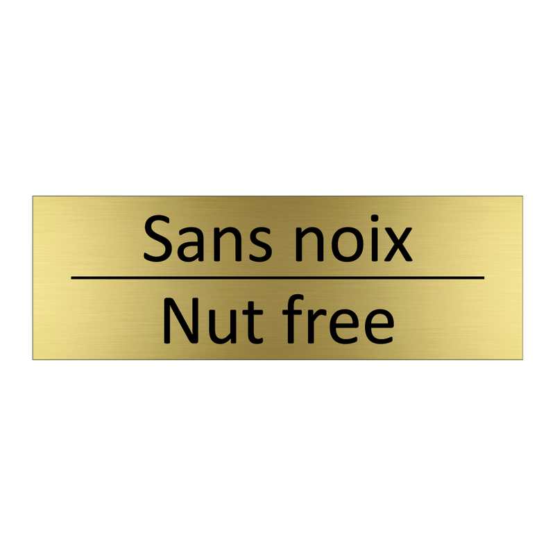 Sans noix - Nut free