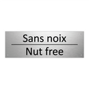 Sans noix - Nut free