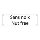 Sans noix - Nut free