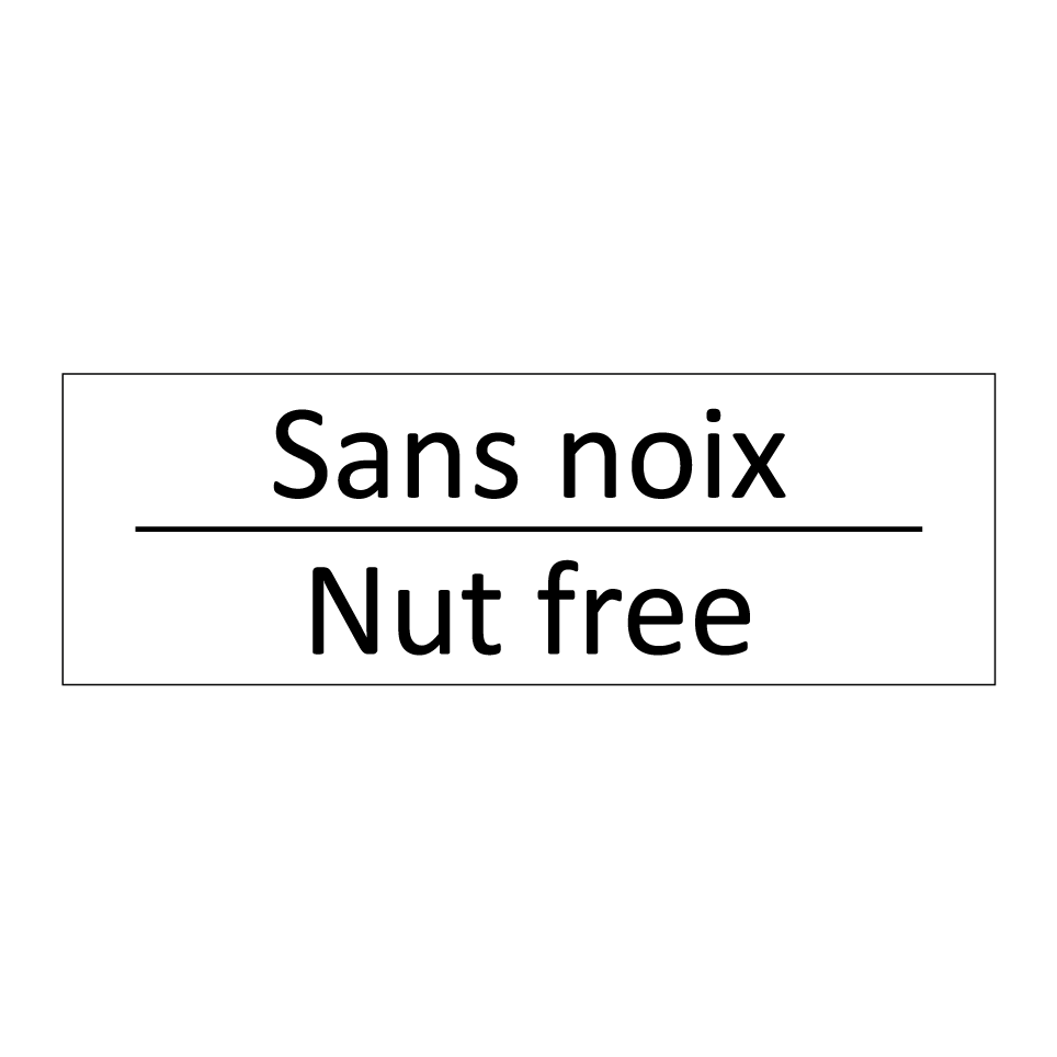 Sans noix - Nut free