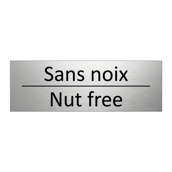 Sans noix - Nut free