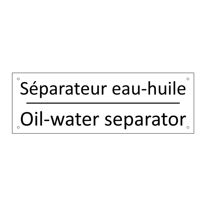 Séparateur eau-huile - Oil-water separator