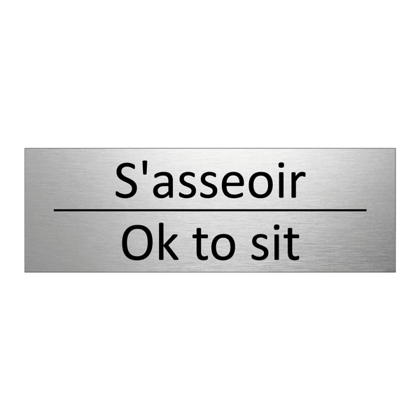 S'asseoir - Ok to sit