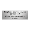 Téléphone pour les services de  /.../ - Phone for transportation services /.../