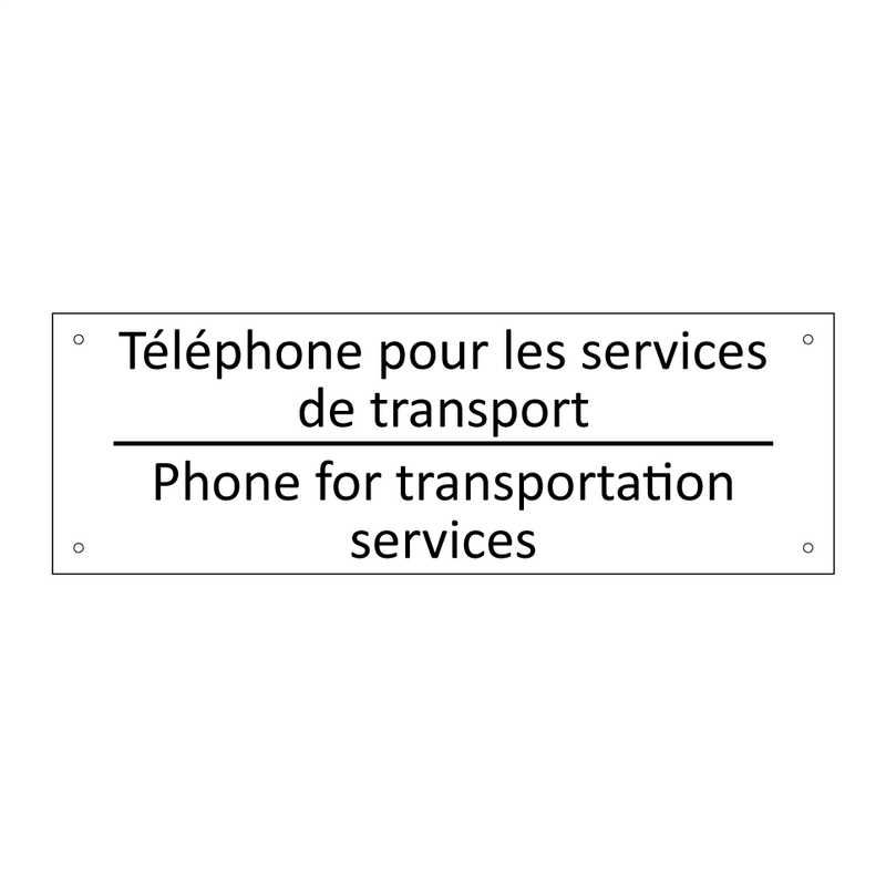 Téléphone pour les services de  /.../ - Phone for transportation services /.../