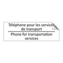 Téléphone pour les services de  /.../ - Phone for transportation services /.../