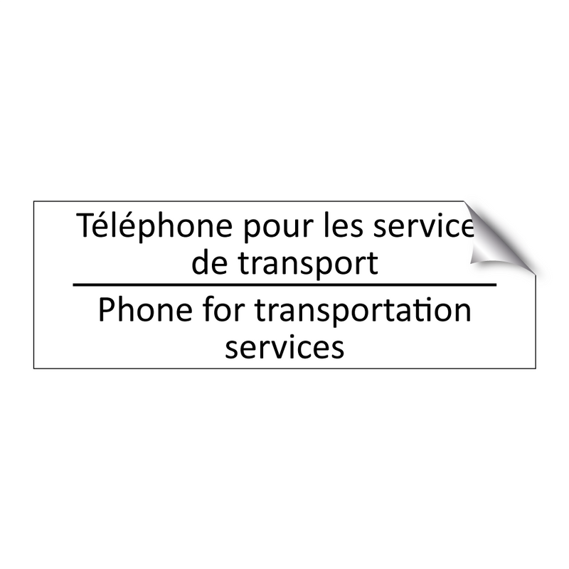 Téléphone pour les services de  /.../ - Phone for transportation services /.../