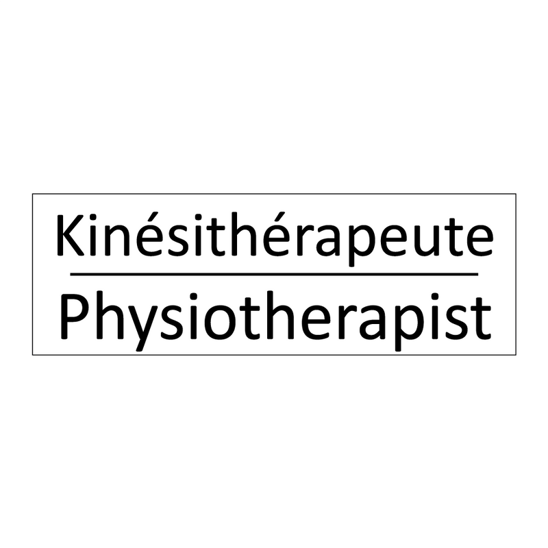 Kinésithérapeute - Physiotherapist