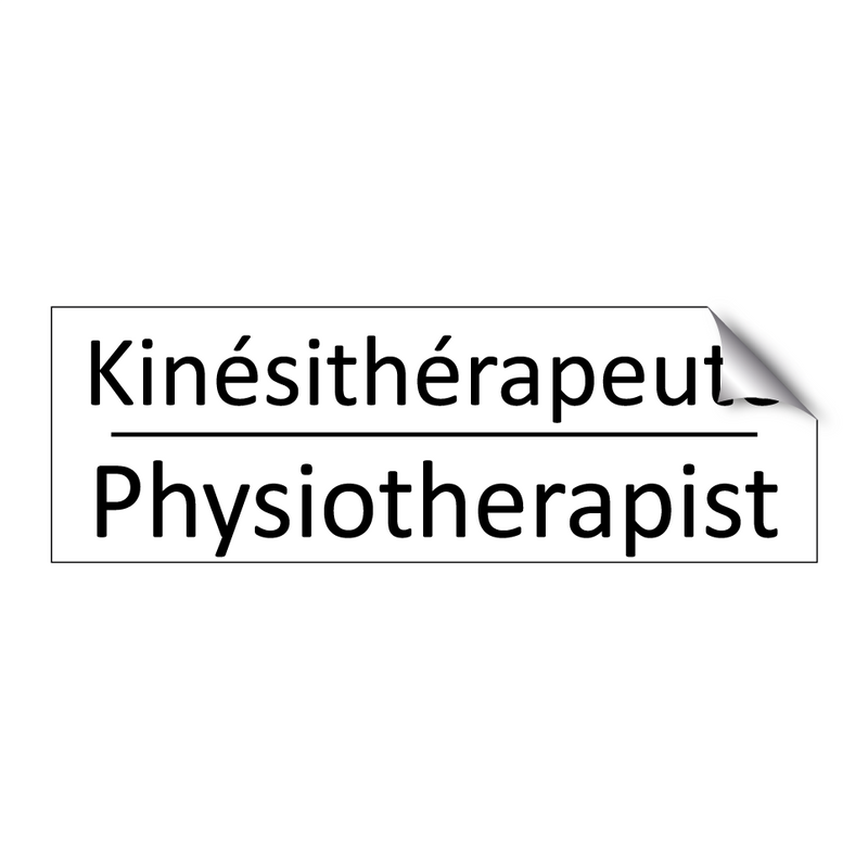 Kinésithérapeute - Physiotherapist