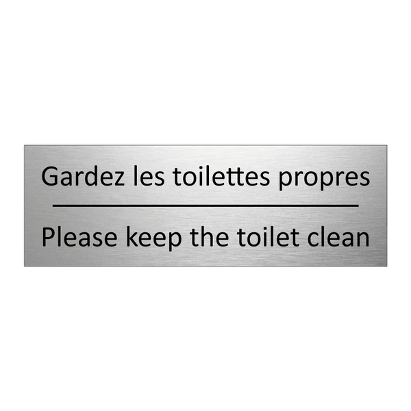 Gardez les toilettes propres - Please keep the toilet clean
