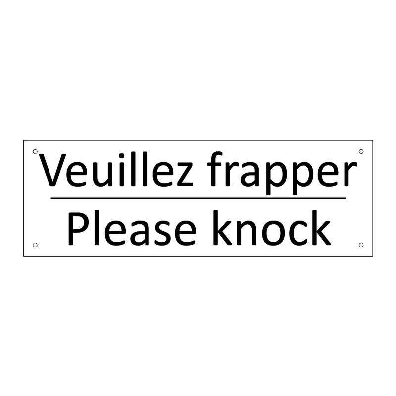 Veuillez frapper - Please knock