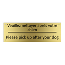 Veuillez nettoyer après votre  /.../ - Please pick up after your dog