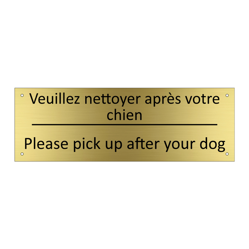 Veuillez nettoyer après votre  /.../ - Please pick up after your dog