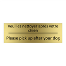 Veuillez nettoyer après votre  /.../ - Please pick up after your dog