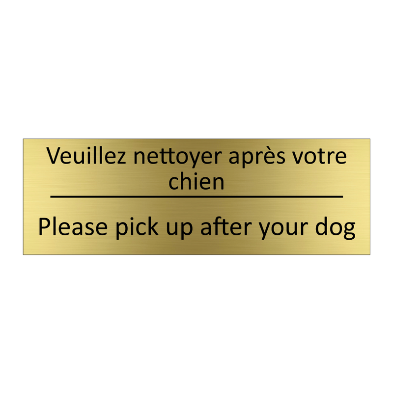 Veuillez nettoyer après votre  /.../ - Please pick up after your dog