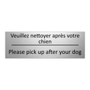 Veuillez nettoyer après votre  /.../ - Please pick up after your dog