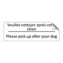 Veuillez nettoyer après votre  /.../ - Please pick up after your dog