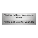 Veuillez nettoyer après votre  /.../ - Please pick up after your dog