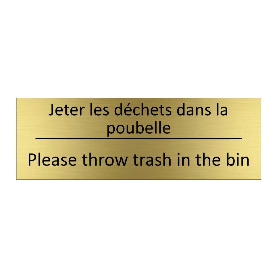 Jeter les déchets dans la poubelle /.../ - Please throw trash in the bin