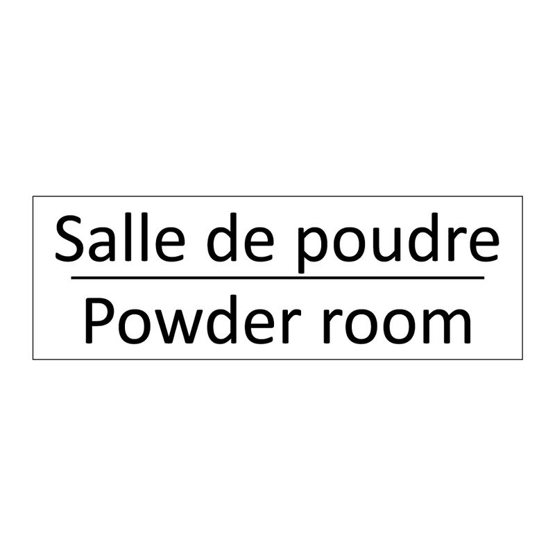 Salle de poudre - Powder room
