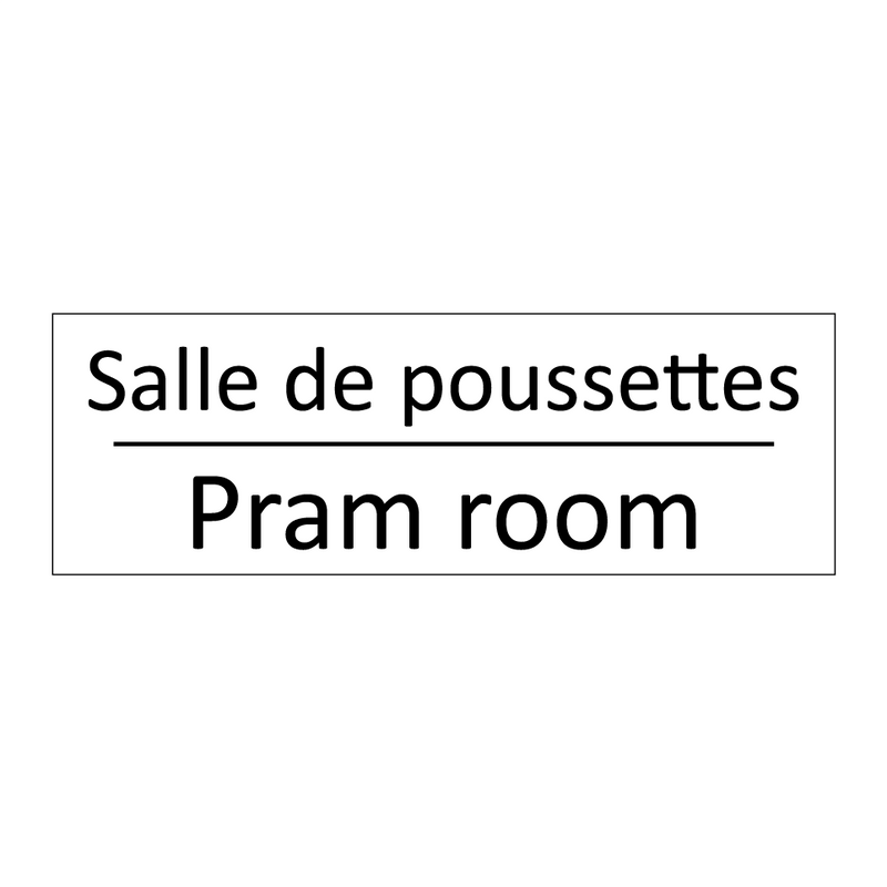 Salle de poussettes - Pram room