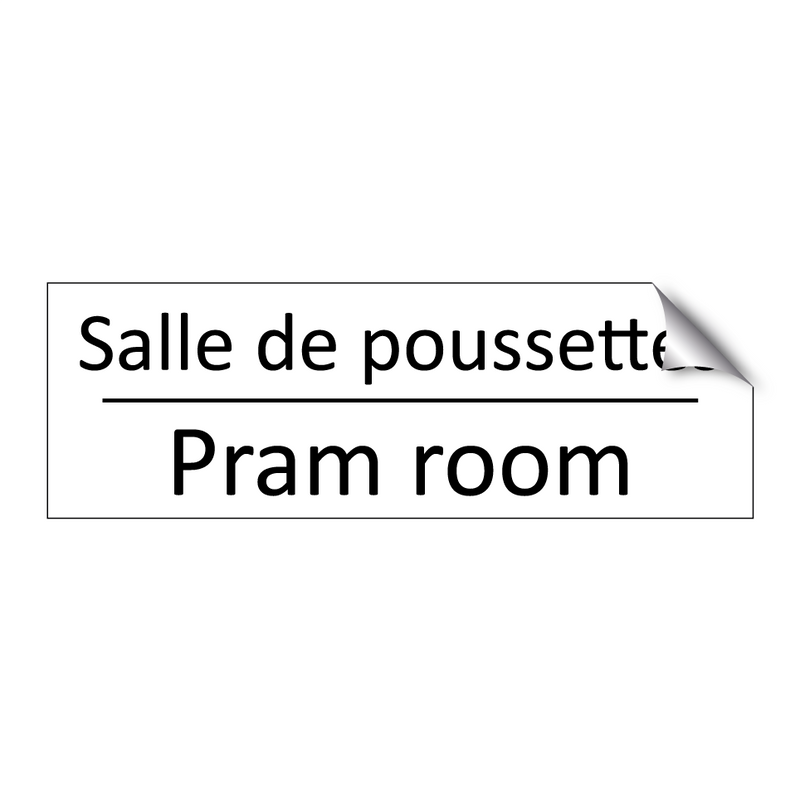 Salle de poussettes - Pram room