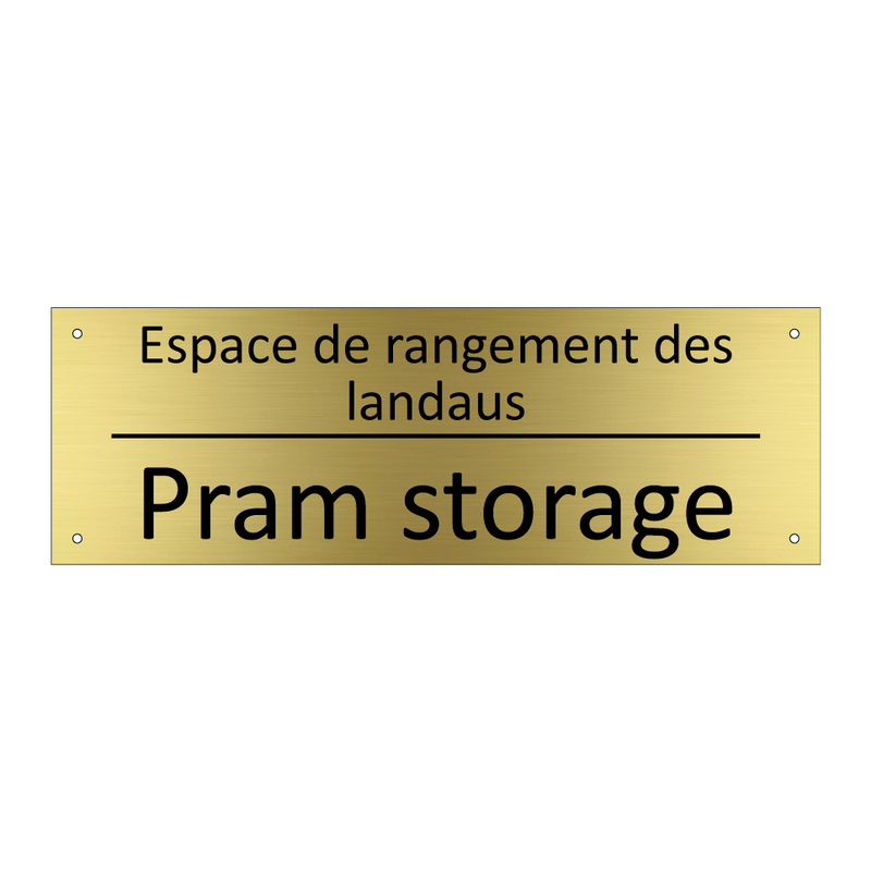 Espace de rangement des landaus /.../ - Pram storage