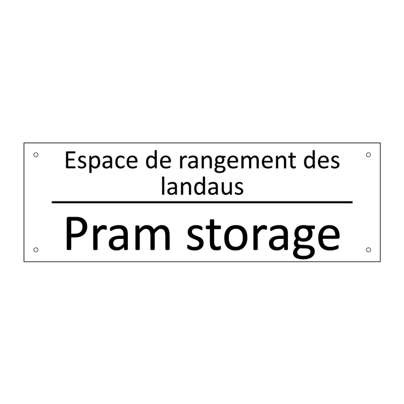 Espace de rangement des landaus /.../ - Pram storage
