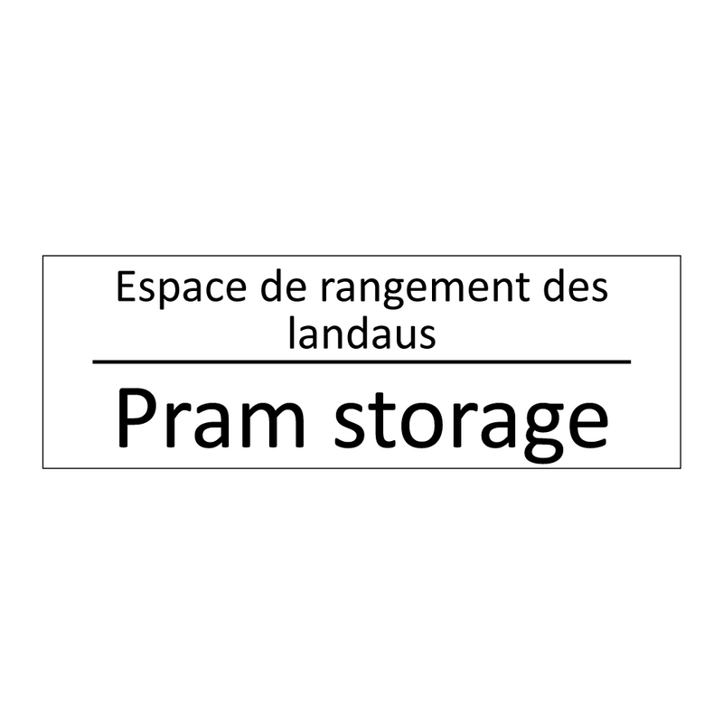 Espace de rangement des landaus /.../ - Pram storage