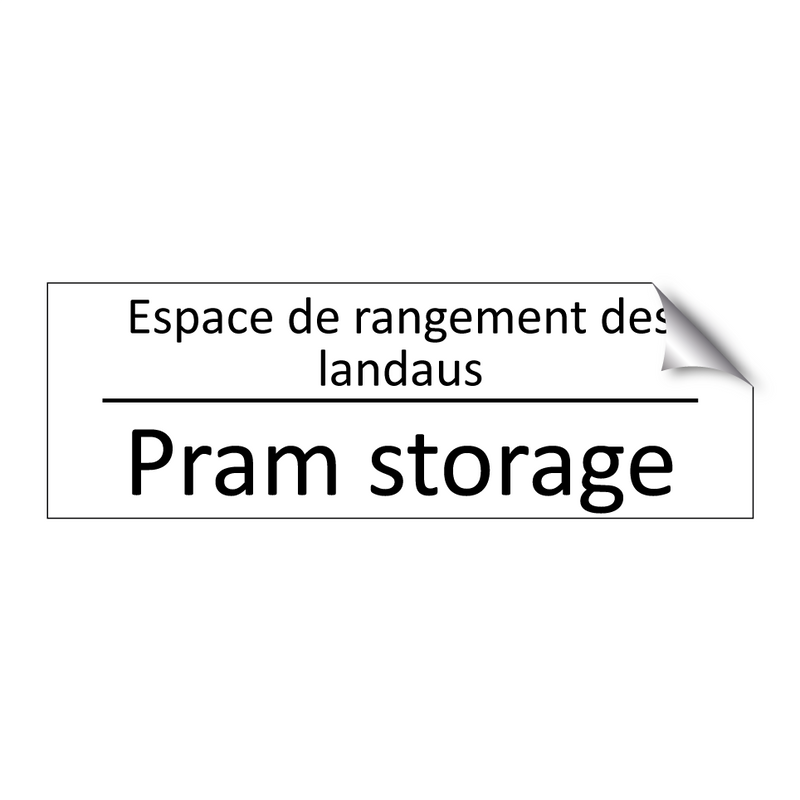 Espace de rangement des landaus /.../ - Pram storage