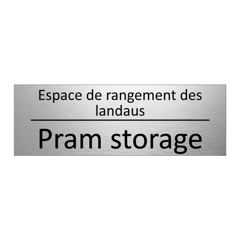 Espace de rangement des landaus /.../ - Pram storage