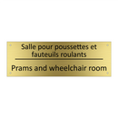Salle pour poussettes et fauteuils  /.../ - Prams and wheelchair room