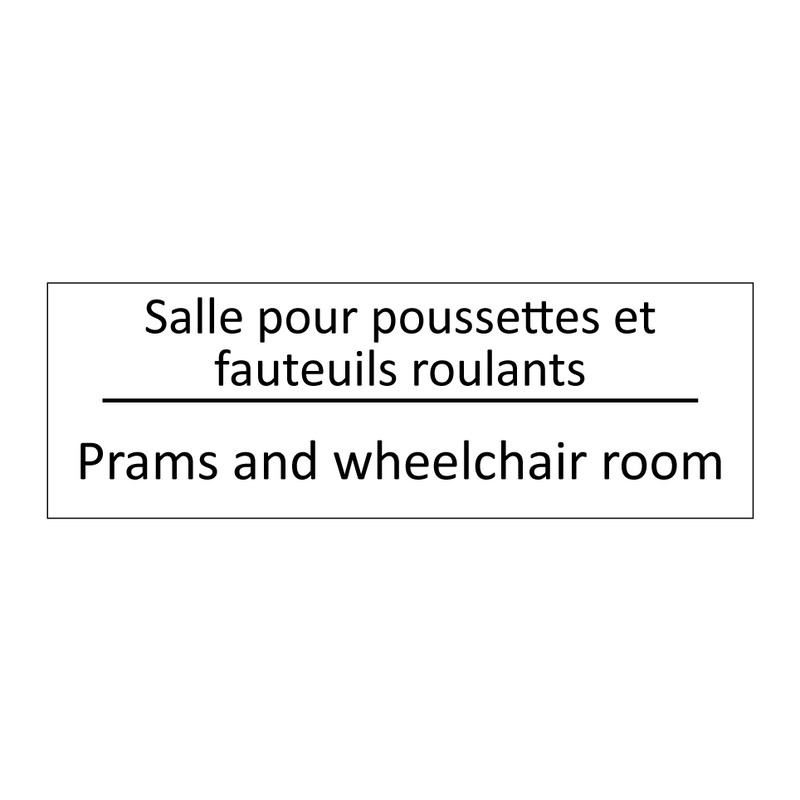 Salle pour poussettes et fauteuils  /.../ - Prams and wheelchair room