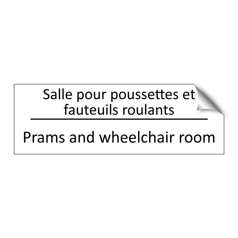 Salle pour poussettes et fauteuils  /.../ - Prams and wheelchair room
