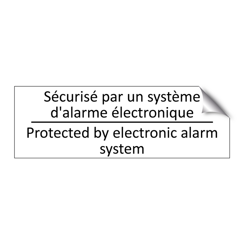Sécurisé par un système d'alarme  /.../ - Protected by electronic alarm  /.../