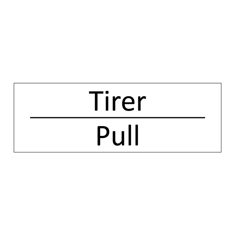 Tirer - Pull
