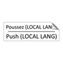 Poussez (LOCAL LANG) - Push (LOCAL LANG)
