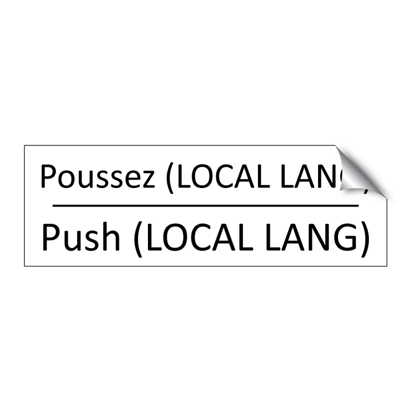 Poussez (LOCAL LANG) - Push (LOCAL LANG)