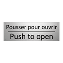 Pousser pour ouvrir - Push to open