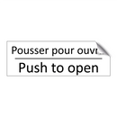 Pousser pour ouvrir - Push to open