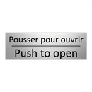 Pousser pour ouvrir - Push to open
