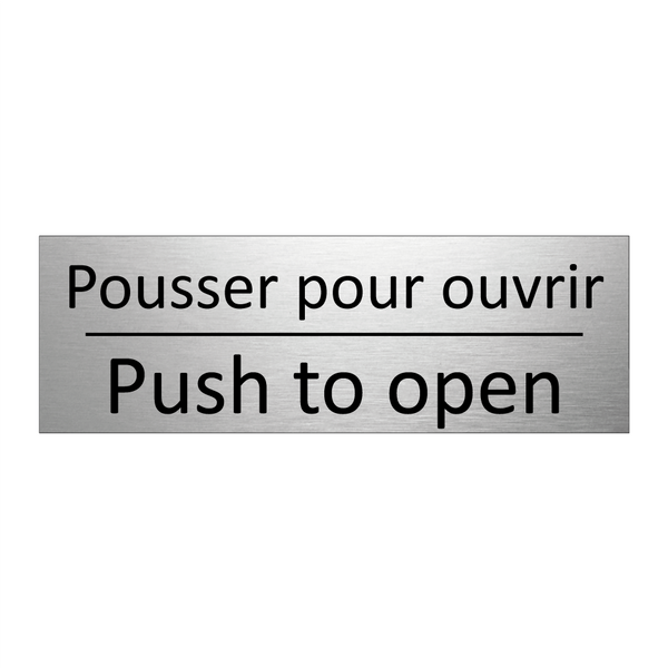 Pousser pour ouvrir - Push to open