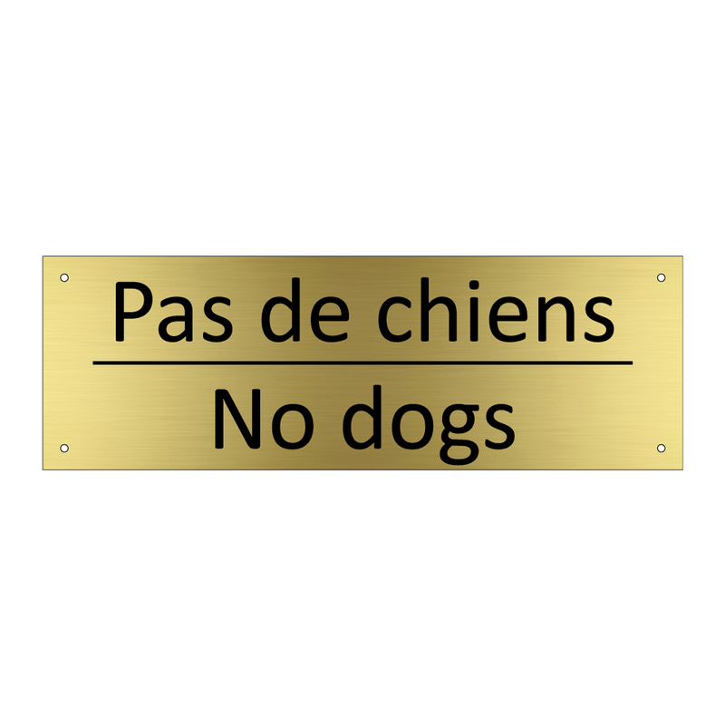 Pas de chiens - No dogs