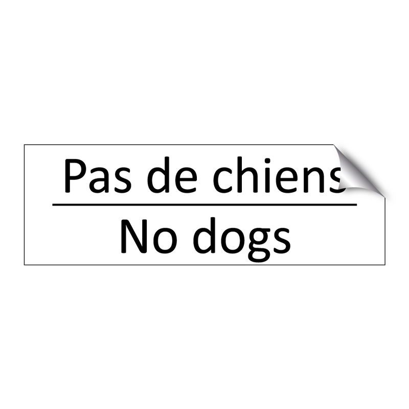 Pas de chiens - No dogs