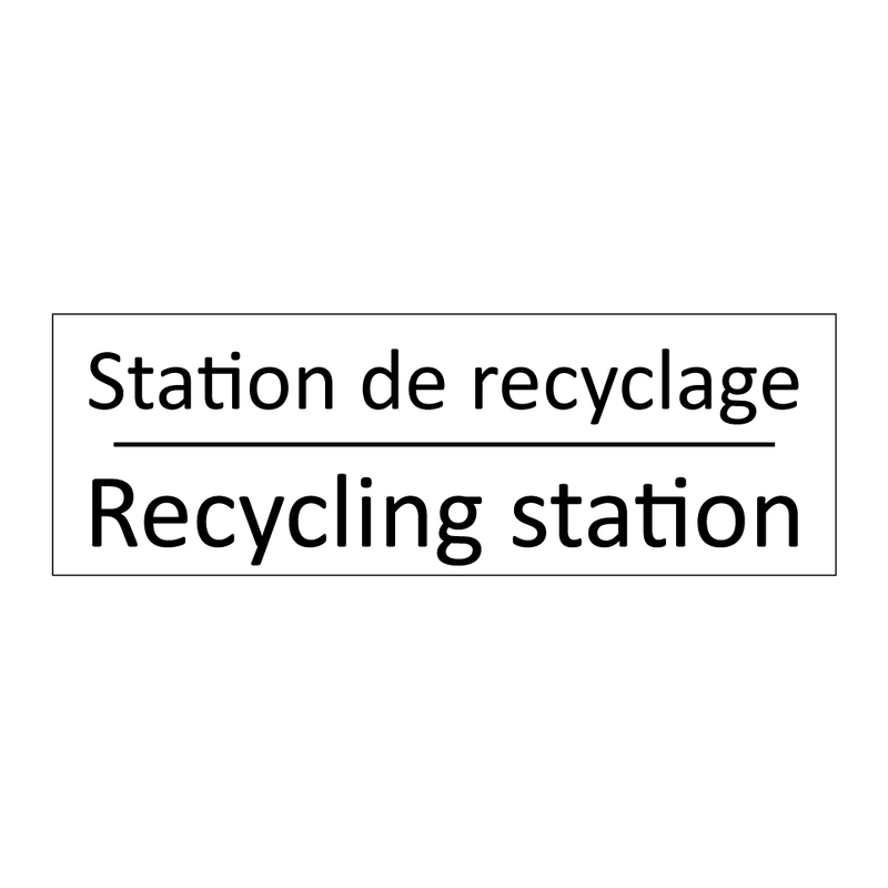 Station de recyclage - Recycling station
