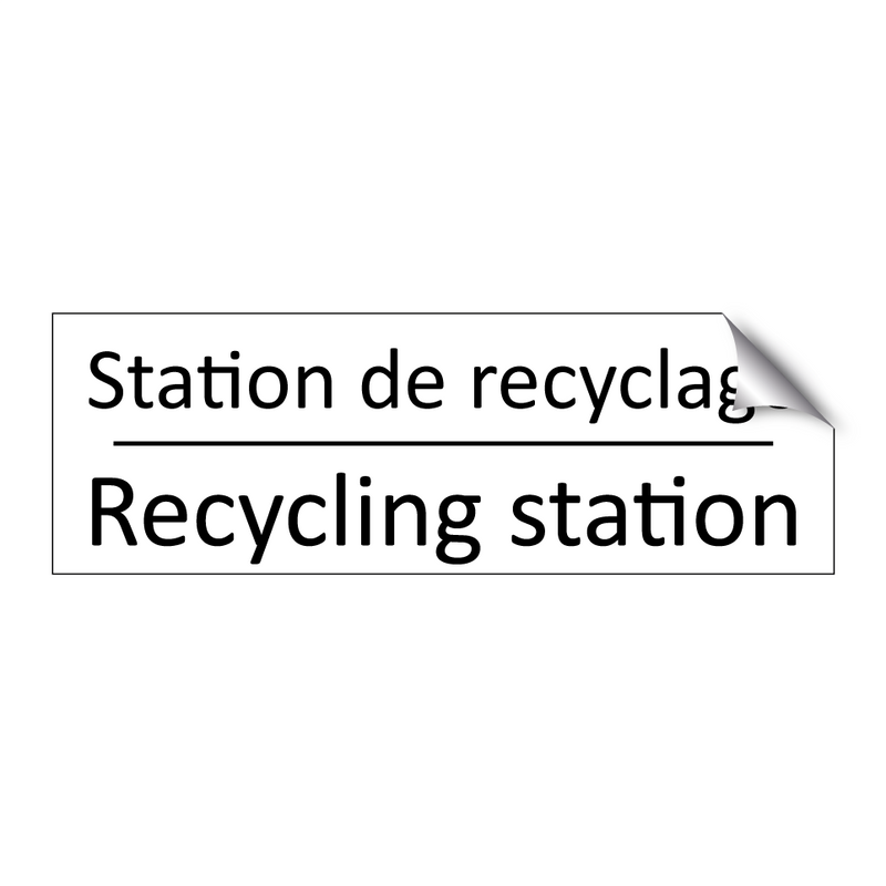 Station de recyclage - Recycling station
